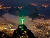 300 LEDek pro osvtlen sochy Krista v Rio de Janeiru
