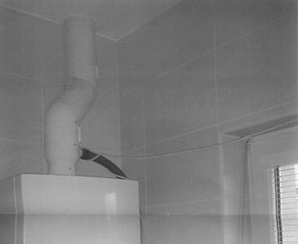 Obr. 2 Pklad instalace plynovho kotle v koupeln