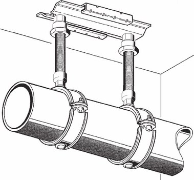Obr. 2 Pklad kluznho uloen potrub [10]. Fig. 2 Example of the sliding fixing of pipe [10]