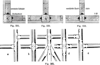 Detaily hrzdn – spoje. Franz Stade: Die Holz-konstruktionen, 1904