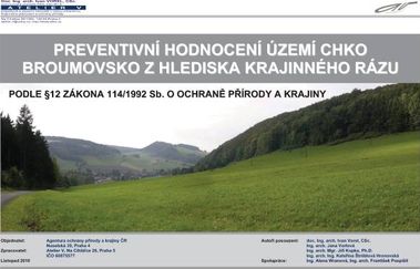 Obr. 7: Zpracovan Preventivn hodnocen krajinnho rzu CHKO Broumovsko (2010). (Atelier V)