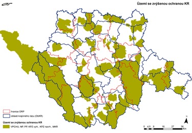 Obr. 3: Schma zem se zvenou ochranou krajinnho rzu v Jihoeskm kraji. (ke staen: http://www.kr-stredocesky.cz/web/zivotni-prostredi/priroda-studie)