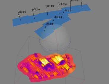 Obr. 14: Ukzka 3D modelovn stavebnch objekt z termovizn kamery Optris TIM 160 s nzkm rozlienm (H. Strakov, K. Pavelka, 2013)