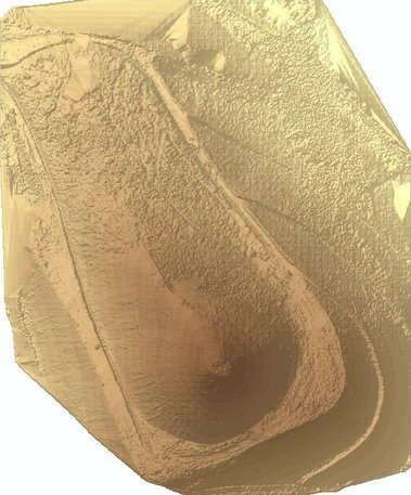 Obr. 17: Skldka acl. Pesn digitln model povrchu. M.ehk, H.Strakov a K.Pavelka, 2012.