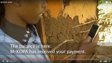 Obrázek 25: Převod peněz z mobilního účtu M-PESA na účet M-KOPA | Zdroj: M-KOPA Solar
