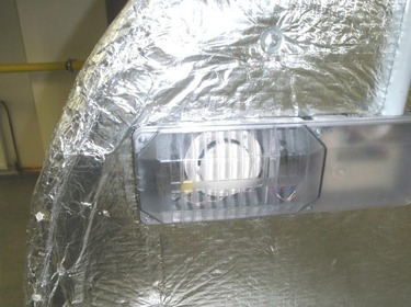 Obr. 28 Kouřový hlásič instalovaný do soustavy vzduchotechnického potrubí