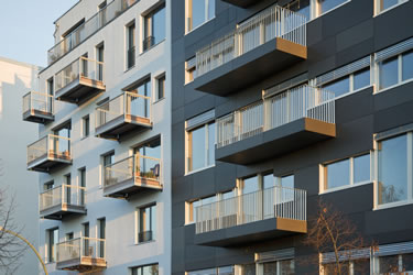 Bytov domy v Berln postaven s pouitm produkt Fermacell