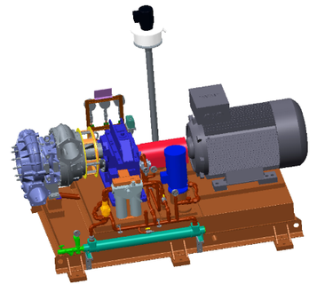 3D model turbogenerátorové jednotky