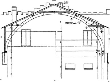 Obr. 1: Oblouky typu de LOrme ve sten konstrukci jzdrny zmku v Letovicch