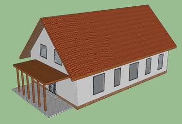 Obr. 1 – Model analyzovanho domu