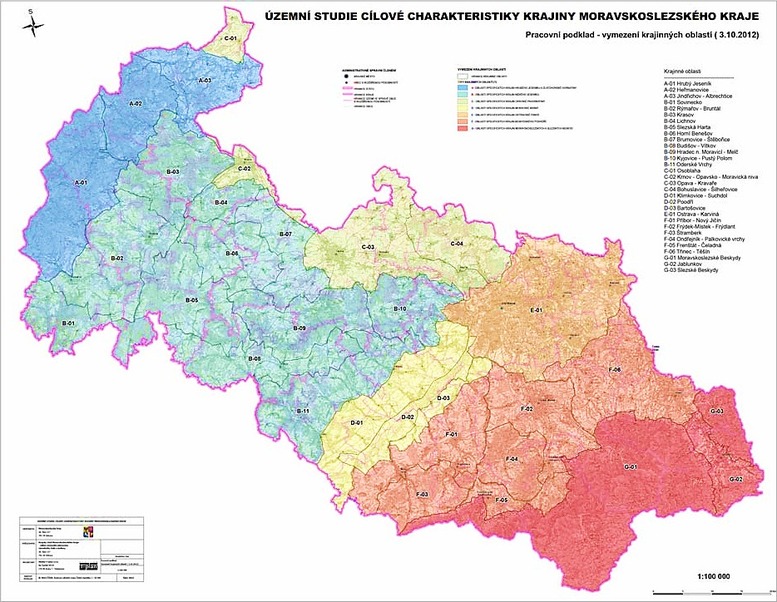 Vlastn (specifick) krajiny na zem Moravskoslezskho kraje (ATELIER T-PLAN, ATELIER V, 2012)