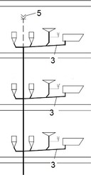 Obr. 1 Odpadov potrubie c – s privzduovacm ventilom. 3 – pripjacie potrubie, 5 – privzduovac ventil [5]
