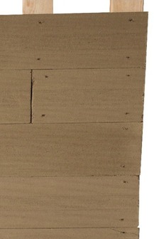 c) mechanicky kotven hlinen panel na nosn kontrukciu drevenho panelu
