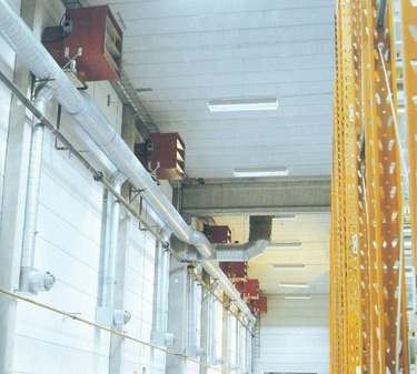 Obr. 3 Ochrana skladu generátory na lehkou pěnu