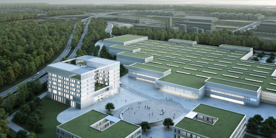 Obr. 3D animace budovanho kampusu Wilo v Dortmundu