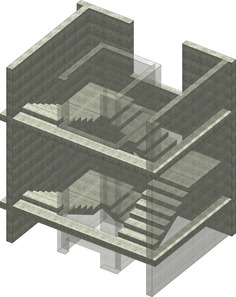 Obr. 4b: Typ prefabrikovanch schodi pre blok D