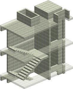 Obr. 4a: Typ prefabrikovanch schodi pre bloky A a C