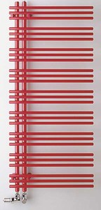 Designov raditor Zehnder Yucca Asym v barv Ruby Red 3003