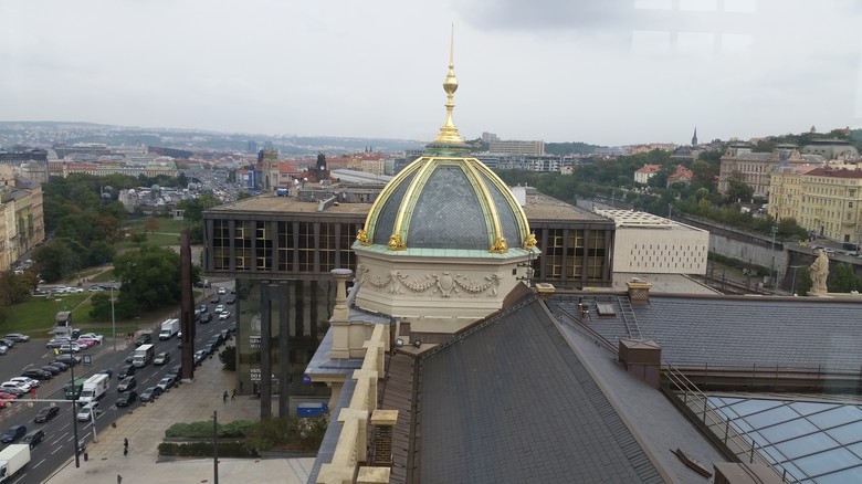 Národní muzeum v Praze, pohled ze střešní kupole, foto redakce