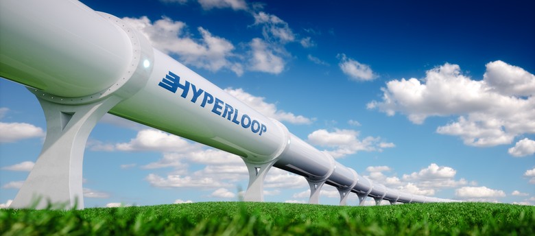 Možná podoba řešení hyperloopu v krajině ©AdobeStock