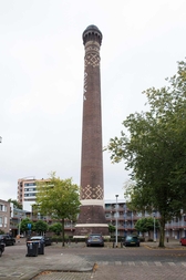 Obr. 1: Patrně první cíleně zachovaný komín v Nizozemsku stojí v Tilburgu