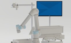 Kolaborativní robot Universal Robots v kombinaci s flexibilním vibračním podavačem Asycube a kamerou