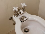 Vybaven koupelny – na tehdej dobu kvalitn a designov krsn a taky patin drah, vetn bidetu