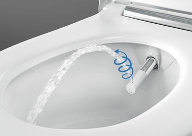 Technologie sprchování WhirlSpray (Zdroj: Geberit.cz)