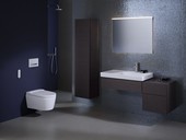 Nové sprchovací WC Geberit AquaClean Sela je dostupné s&nbsp;krytem z&nbsp;lesklého chromu nebo s&nbsp;plastovým krytem v&nbsp;barvě alpská bílá.