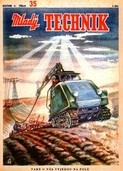 Sovětský elektrický pásový traktor na obálce časopisu Mladý technik