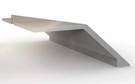 Obr. 1: Použití TRC u nenosných a designových konstrukcí: b) designová Smart lavička vyztužená uhlíkovou textilií [7]