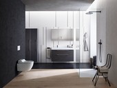 Sprchovací WC Geberit AquaClean Tuma je dostupné se 4 designovými kryty &#8211; alpská bílá, černé sklo, bílé sklo a&nbsp;broušená ušlechtilá ocel.