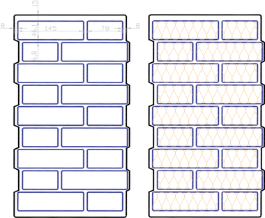 Obr. 3 Schéma keramické tvarovky využité pro modelování [6]