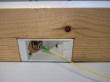 Obr. 3b: Funkn vzorek novho een – optick kabel pipojen konektorem s FBG snmaem uvnit nosnku