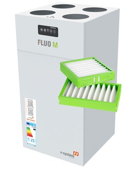 Rekuperan jednotka FLUO se sadou filtr na 5 let (Pozn. Obrzek je pouze ilustran.)