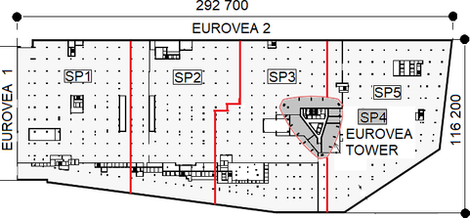 Obr. 2a Eurovea 2 – Celkov dispozcia komplexu