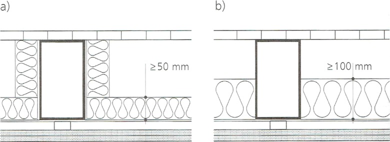 Obr. 7: Monosti zlepen akustickch vlastnost stropu vloenm akustick izolace mezi stropn trmy (zdroj: [10])