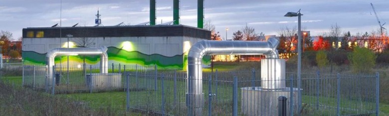 Obr. 4b Geotermln systm v Riem: vtopna a zhlav obou vrt