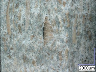 Obr. 15a Mikrostruktura modifikovaného materiálu 03PR – před vystavením prostředí s proměnlivou relativní vlhkostí