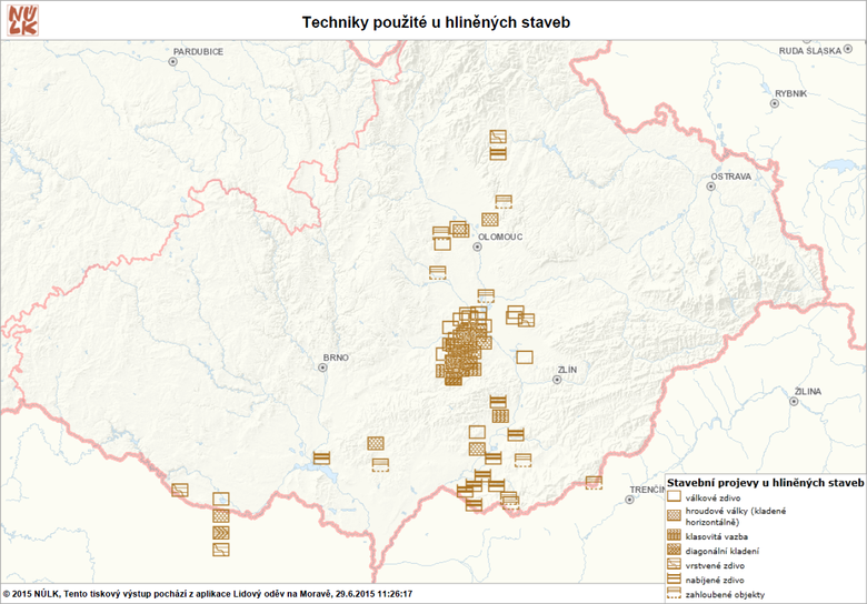 Obr. 6 Ukázka zobrazení mapy NÚLK