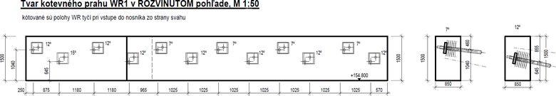Obr.&nbsp;9b – Tvar nosn�ka W1 v&nbsp;poh�ade a reze