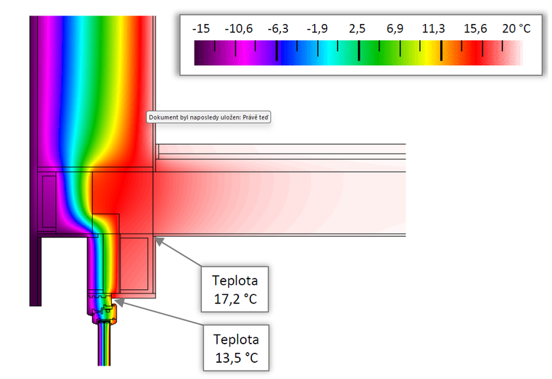 P��klad teplotn�ho pole detailu