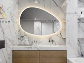 Leštěné organické zrcadlo s osvětlením – ZYTA LED. Foto: Alfaram