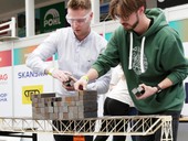 1. místo kategorie Academic 2026: tým The Adamant – zhroucení modelu po zatěžovací zkoušce