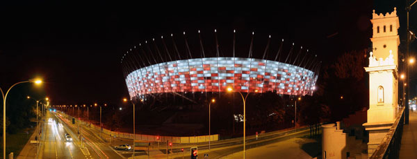 Nrodn stadin ve Varav, fotbalov EURO 2012, sklo AGC