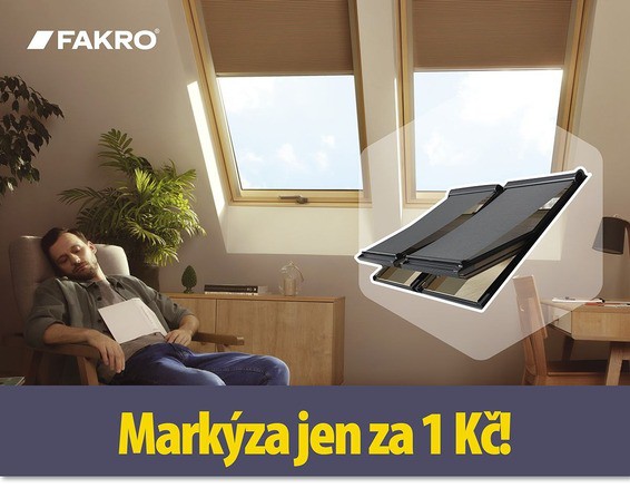 Pozor akce: Markýza FAKRO AMZ jen za 1 Kč