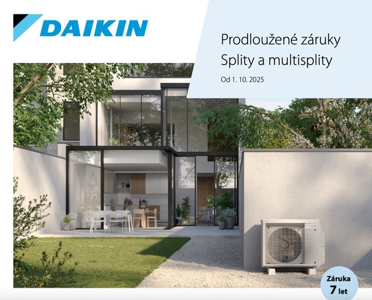 7 let záruky na klimatizace Daikin - jistota pro váš domov