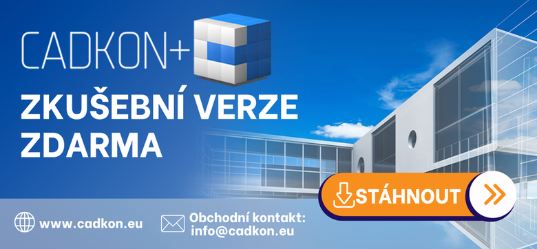 Zkušební verze CADKON+ zdarma! Projektujte efektivně!
