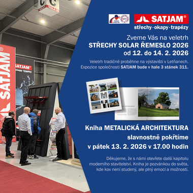 Na leto�n�m ro�n�ku veletrhu SATJAM p�edstav� �adu novinek a pok�t� novou knihu o&nbsp;architektu�e
