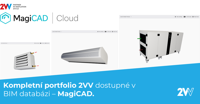 BIM databáze MagiCAD nabízí kompletní sortiment 2VV